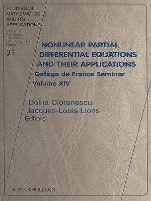 cover image of Nonlinear Partial Differential Equations and Their Applications